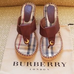 Burberry Wedge Sandals